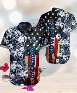 NFL Dallas Cowboys Hawaiian Shirt Flag Flower