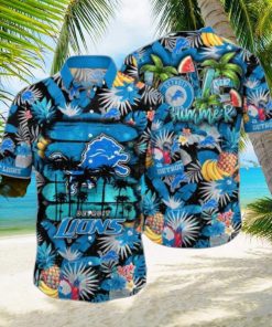 NFL Detroit Lions Flower Hawaii Shirt Summer Football Shirts Style Gift