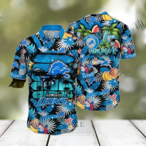 NFL Detroit Lions Flower Hawaii Shirt Summer Football Shirts Style Gift