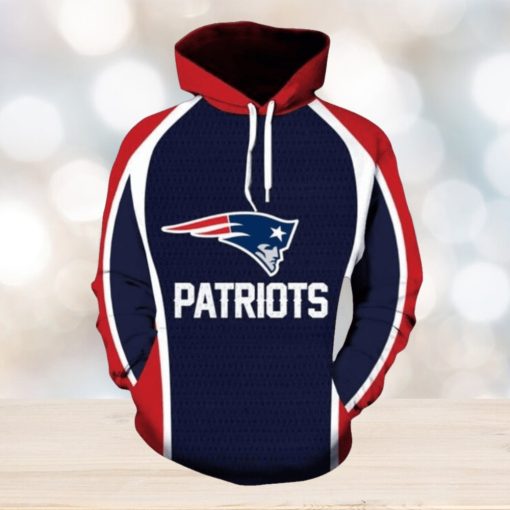 NFL Football New England Patriots Big Logo Custom With Hoodies Print Full