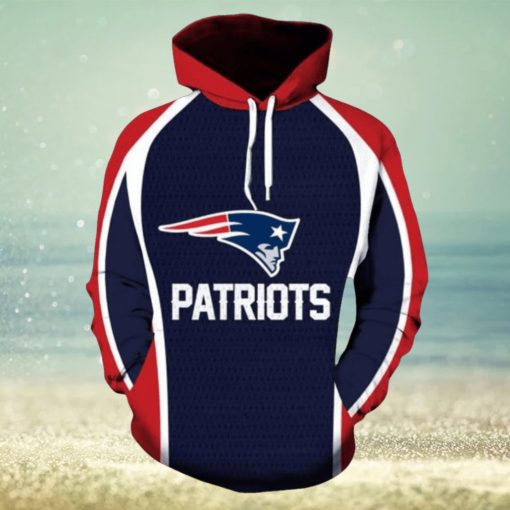 NFL Football New England Patriots Big Logo Custom With Hoodies Print Full