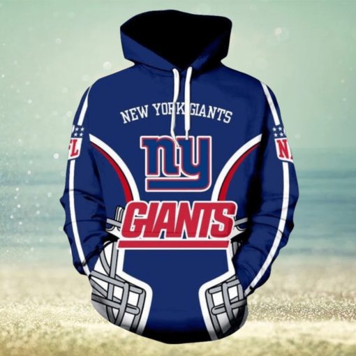 NFL Football New York Giants Custom With Zipper Jacket Pullover Hoodies Print Full