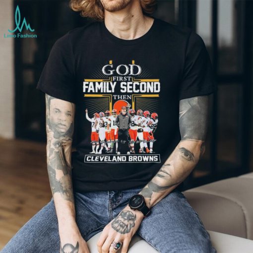 NFL God First Family Second Then Cleveland Browns 2023 2024 Signatures Shirt