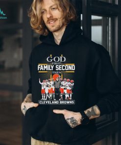 NFL God First Family Second Then Cleveland Browns 2023 2024 Signatures Shirt