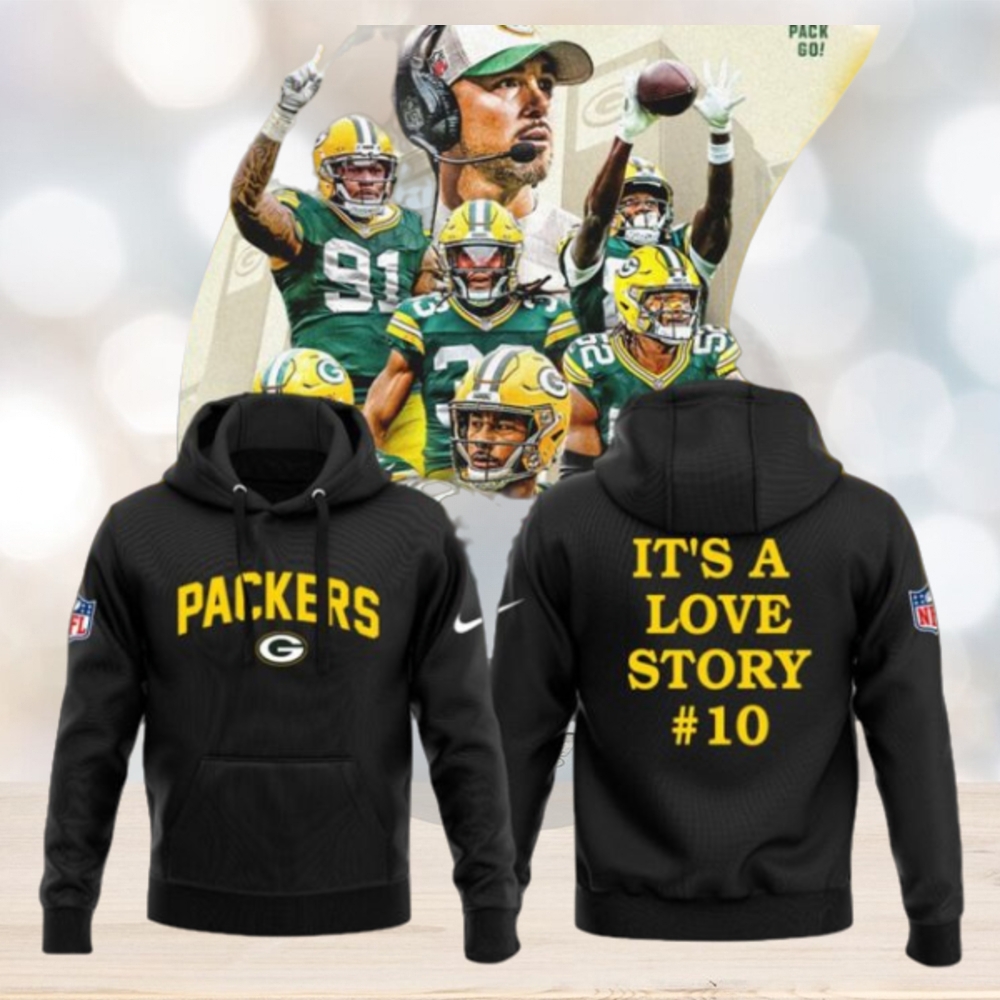 NFL Green Bay Packers It’s A Love Story 10 Hoodie – Black NFL Green Bay Packers It’s A Love Story 10 Hoodie – Black