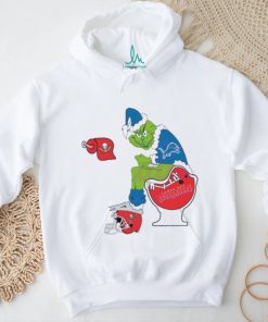 NFL Grinch Detroit Lions Sitting On Toilet Tampa Bay Buccaneers Shirt