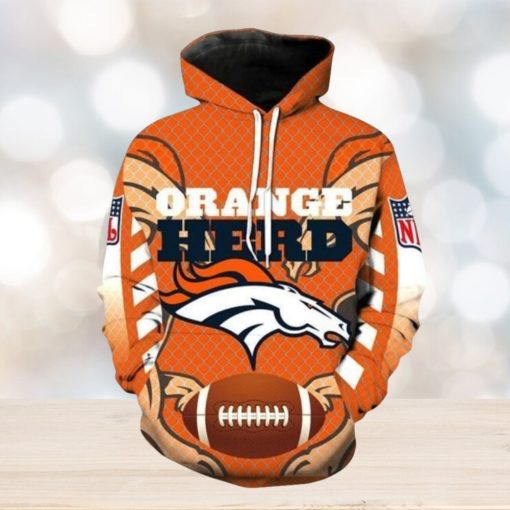 NFL Hoodies 3D Denver Broncos Custom With Hoodies Print Full