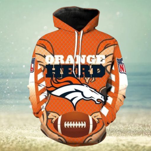 NFL Hoodies 3D Denver Broncos Custom With Hoodies Print Full