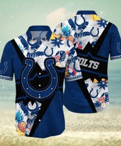 NFL Indianapolis Colts Hawaiian Shirt Flower Island Tropical Flower Style Shirt