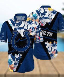 NFL Indianapolis Colts Hawaiian Shirt Flower Island Tropical Flower Style Shirt