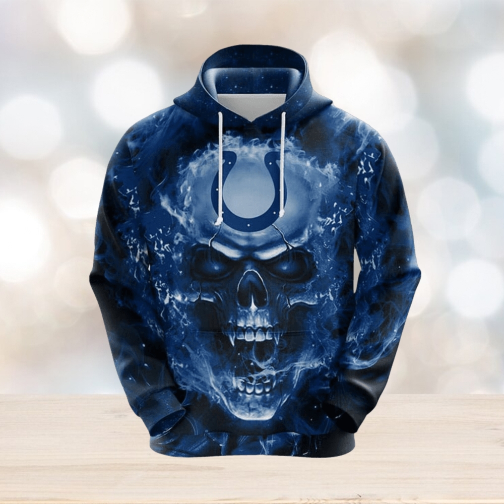NFL Indianapolis Colts Skull Funny Blue 3D Hoodie Zip Hoodie For Men And Women Sport Gift NFL Indianapolis Colts Skull Funny Blue 3D Hoodie Zip Hoodie For Men And Women Sport Gift