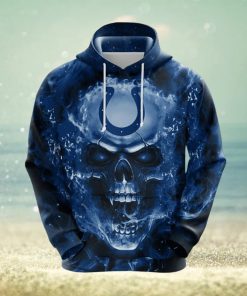 NFL Indianapolis Colts Skull Funny Blue 3D Hoodie Zip Hoodie For Men And Women Sport Gift