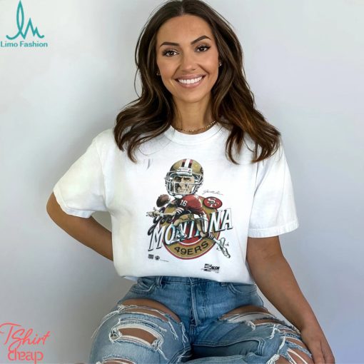 NFL JOE MONTANA SALEM SPORTSWEAR NFL 49ERS CARICATURE shirt