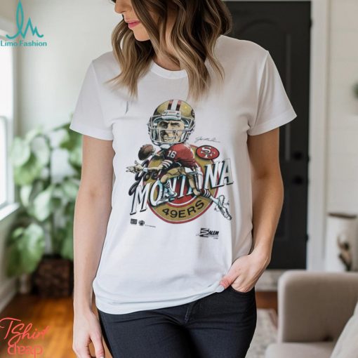 NFL JOE MONTANA SALEM SPORTSWEAR NFL 49ERS CARICATURE shirt