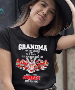 NFL Kansas City Chiefs Grandma Doesn’t Usually Yell But When She Does Her signature shirt