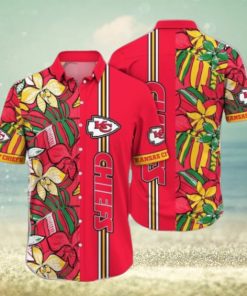 NFL Kansas City Chiefs Hawaiian Shirt Flower Chic Summer Gift For Fans