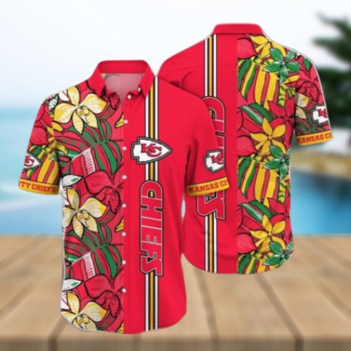 NFL Kansas City Chiefs Hawaiian Shirt Flower Chic Summer Gift For Fans