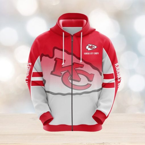 NFL Kansas City Chiefs Red 3D Hoodie Zip Hoodie For Men And Women Sport Gift