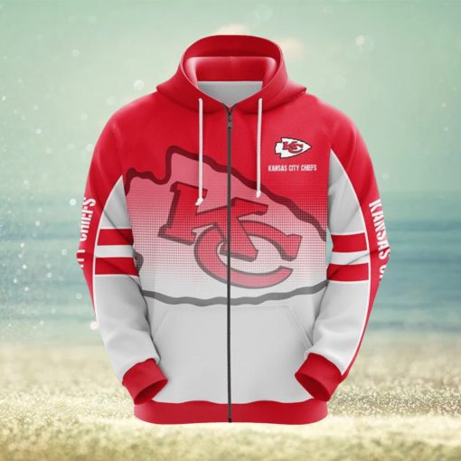 NFL Kansas City Chiefs Red 3D Hoodie Zip Hoodie For Men And Women Sport Gift