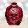 NFL Kansas City Chiefs Skull Funny Red 3D Hoodie Zip Hoodie For Men And Women Sport Gift