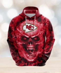 NFL Kansas City Chiefs Skull Funny Red 3D Hoodie Zip Hoodie For Men And Women Sport Gift