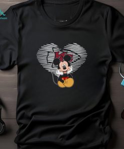 NFL Kansas City Chiefs The Heart Mickey Mouse Disney Football T Shirt