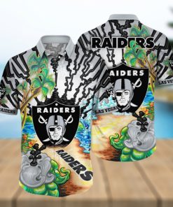 NFL Las Vegas Raiders Hawaiian Shirt Flower Hawaii Shirt