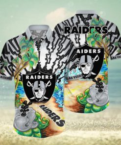 NFL Las Vegas Raiders Hawaiian Shirt Flower Hawaii Shirt