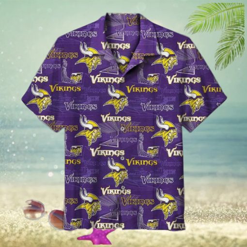 NFL Minnesota Vikings logo Hawaiian shirt