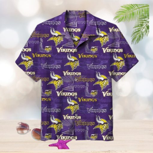 NFL Minnesota Vikings logo Hawaiian shirt