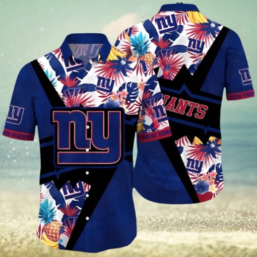 NFL New York Giants Hawaiian Shirt Flower Island Tropical Flower Style Shirt