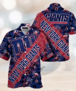 NFL New York Giants Hawaiian Shirt With Tropical Pattern Flamingo Printed For Fans