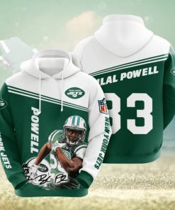 NFL New York Jets Bilal Powell Green White Pullover Hoodie