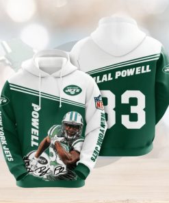NFL New York Jets Bilal Powell Green White Pullover Hoodie
