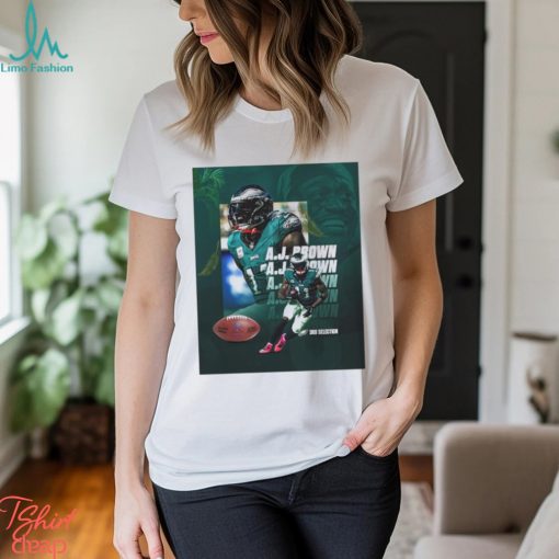 NFL Philadelphia Eagles AJ Brown football player pose repeat poster shirt