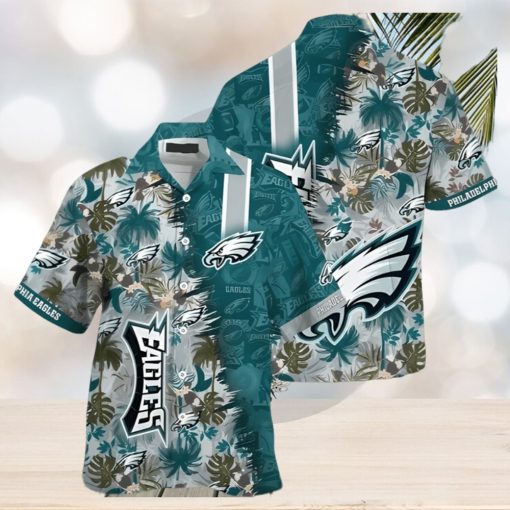 NFL Philadelphia Eagles Green Grey Trendy Hawaiian Shirt Aloha Shirt