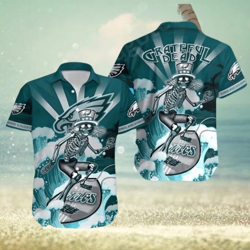 NFL Philadelphia Eagles Hawaiian Shirt Grateful Dead