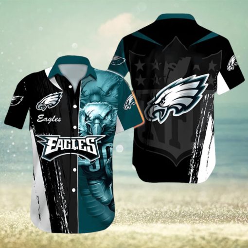 NFL Philadelphia Eagles Special Half Tone Mascot Hawaiian Shirt