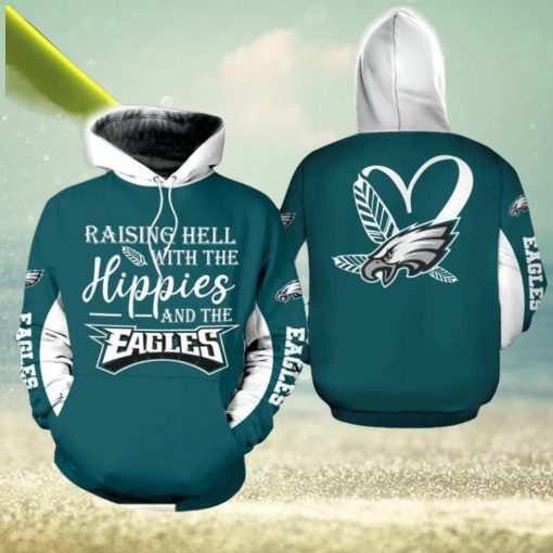 NFL Philadelphia Eagles Yarn 3D Hoodie Zip Hoodie Cold All Over Printed For Fans Gift Christmas Holidays