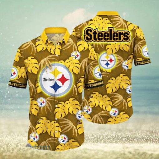 NFL Pittsburgh Steelers Hawaiian Shirt Flower Special Design Summer Time Shirt