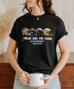NFL Playoff Season 2023 2024 These Are The Four Head to Head Helmet NFC Championship Two Sides Tee shirt