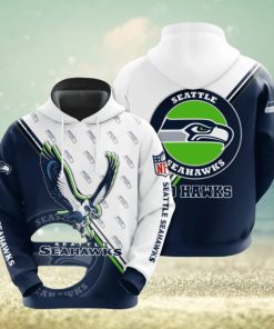 NFL Seattle Seahawks Big Seal Motifs White Hoodies Print Full