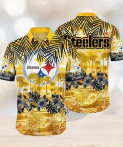 NFL Steelers Tropical Pattern Hawaiian Shirt