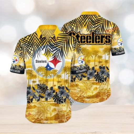 NFL Steelers Tropical Pattern Hawaiian Shirt