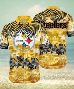 NFL Steelers Tropical Pattern Hawaiian Shirt