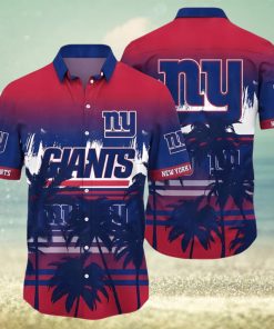 NFL Summer NY Giants Hawaiian Shirt Tropical Pattern Graphic For Sports Enthusiast