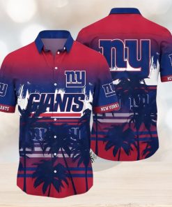 NFL Summer NY Giants Hawaiian Shirt Tropical Pattern Graphic For Sports Enthusiast