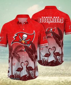 NFL Tampa Bay Buccaneers Hawaiian Shirt Flamingo And Flower Aloha Shirt