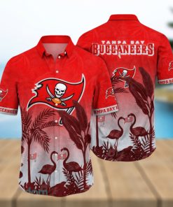 NFL Tampa Bay Buccaneers Hawaiian Shirt Flamingo And Flower Aloha Shirt