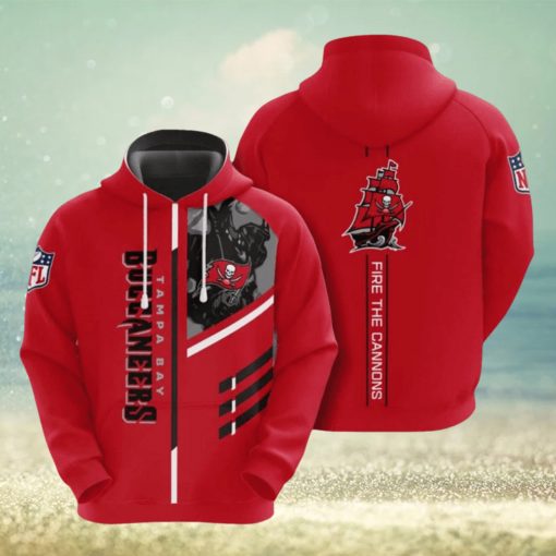 NFL Tampa Bay Buccaneers Red Hoodies Print Full